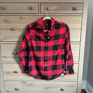 GAP Red and Black Checkered Shirt